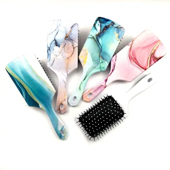 

New Style Marble Air Bag Hairdressing Comb Massage Printing da ban shu Straight Hair Shunfa Plastic Air Cushion Comb