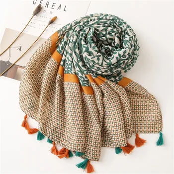 2020 Women Spain Fashion Green Floral Tassel Viscose Lady Shawl Scarf Print Wrap Headband Bufandas Muslim Hijab Sjaal 180*90Cm
2020 Women Spain Fashion Green Floral Tassel Viscose Lady Shawl Scarf Print Wrap Headband Bufandas Muslim Hijab Sjaal 180*90Cm