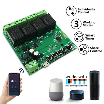 Tuya WiFi Switch Wireless Relay Module Timing Remote Switch APP Remote Control Fit for Alexa Google
Tuya WiFi Switch Wireless Relay Module Timing Remote Switch APP Remote Control Fit for Alexa Google
