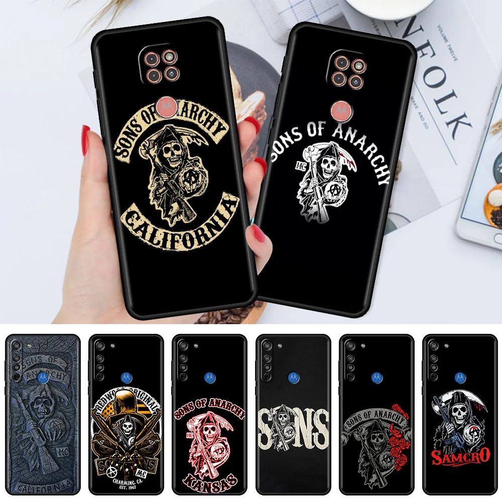 Черный мягкий чехол Сын анархии для Motorola G30 One Fusion Plus G9 Play G8 Power Lite телефона E6s G60 G50 G40