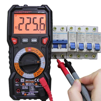 HT118C Digital Multimeter 6000 Counts Digital Multimeter Profesional Tester Multimeter With LCD Flashlight
HT118C Digital Multimeter 6000 Counts Digital Multimeter Profesional Tester Multimeter With LCD Flashlight