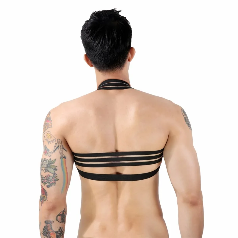 CLEVER-MENMODE Nylon Body Chest Harness Men Sexy Elastic Shoulder Strap Halter Stage Costume Hollow Clubwear Hombre Bondage Clothes 14 CLEVER-MENMODE Nylon Body Chest Harness Men Sexy Elastic Shoulder Strap Halter Stage Costume Hollow Clubwear Hombre Bondage Clothes -Zentai shop online H4ec7b6c3e2584586ba32e498e36d07236.jpg