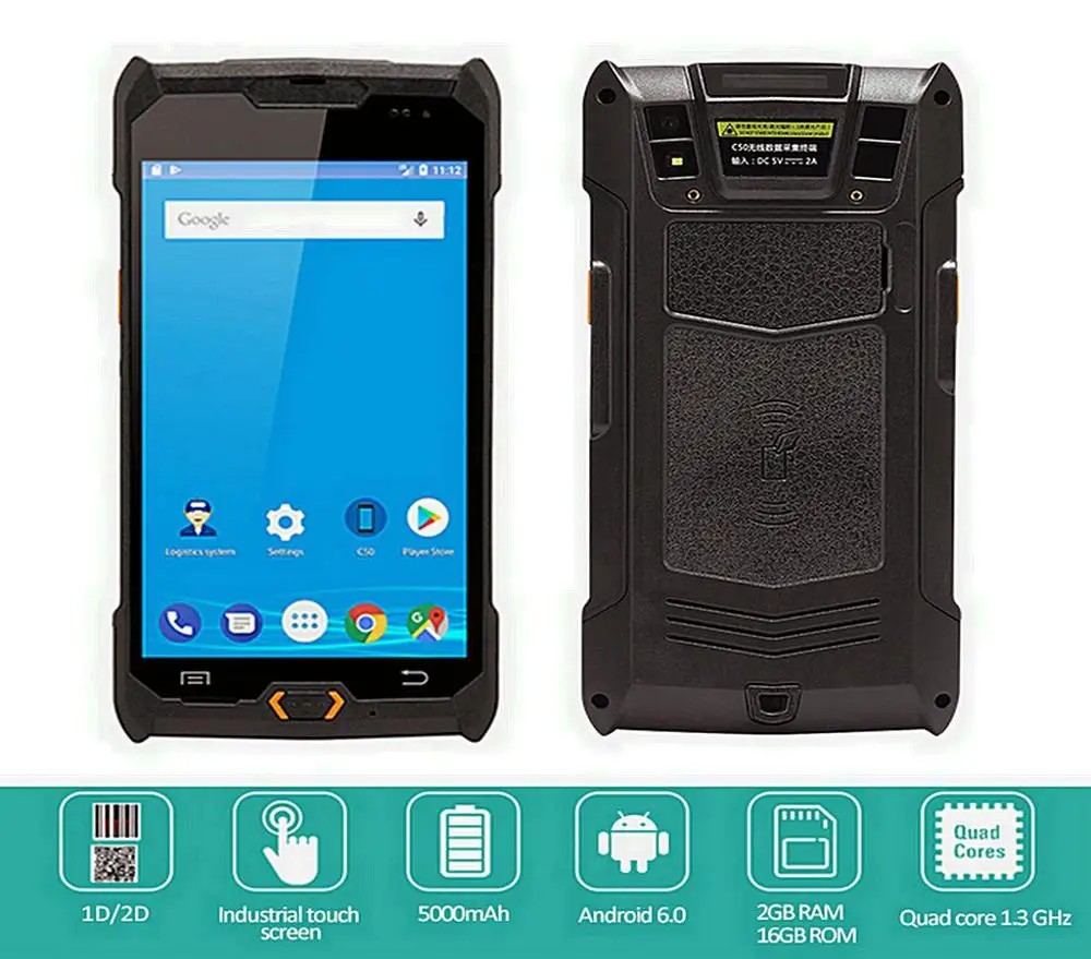 C50 Android 6 Data Collector IP67 PDA 1D 2D Barcode Wireless Scanner 4G WiFi Bluetooth GPS NFC Reader Warehouse Data Collection
C50 Android 6 Data Collector IP67 PDA 1D 2D Barcode Wireless Scanner 4G WiFi Bluetooth GPS NFC Reader Warehouse Data Collection