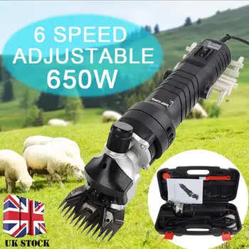 650W 6 Gears Speed Electric Alpaca Sheep Goat Shearing Machine Clipper Farm Shears Cutter Wool Scissor Cut Machine With Box
650W 6 Gears Speed Electric Alpaca Sheep Goat Shearing Machine Clipper Farm Shears Cutter Wool Scissor Cut Machine With Box