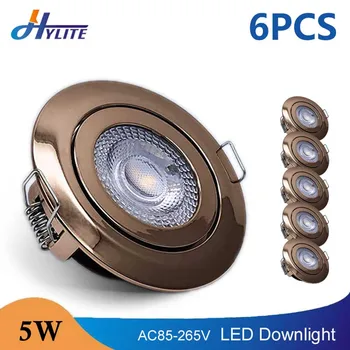 6PCS/Lots Round LED Downlight 5W Dimmable Ceiling Recessed Lamp Indoor SMD Adjustable Spot Lighting Warm Cold White AC 85-265V
6PCS/Lots Round LED Downlight 5W Dimmable Ceiling Recessed Lamp Indoor SMD Adjustable Spot Lighting Warm Cold White AC 85-265V
