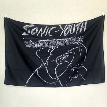 Sonic Youth Punk rock band poster banner 4 holes hanging flags 56X36 inches Games billiards hall decor wall background
Sonic Youth Punk rock band poster banner 4 holes hanging flags 56X36 inches Games billiards hall decor wall background
