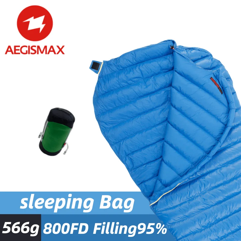 

AEGISMAX M2 Sleeping Bag Mummy Ultralight Sleeping Bag Goose Down Splicable Fabric Spring Autumn Warm Portable Outdoor Camping