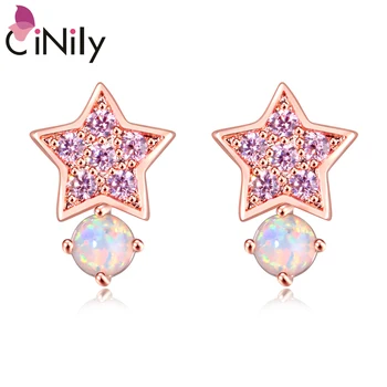 CiNily White Fire Opal Pink Star Rose Gold Women Zircon Jewelry Stud Earrings OH4775
CiNily White Fire Opal Pink Star Rose Gold Women Zircon Jewelry Stud Earrings OH4775