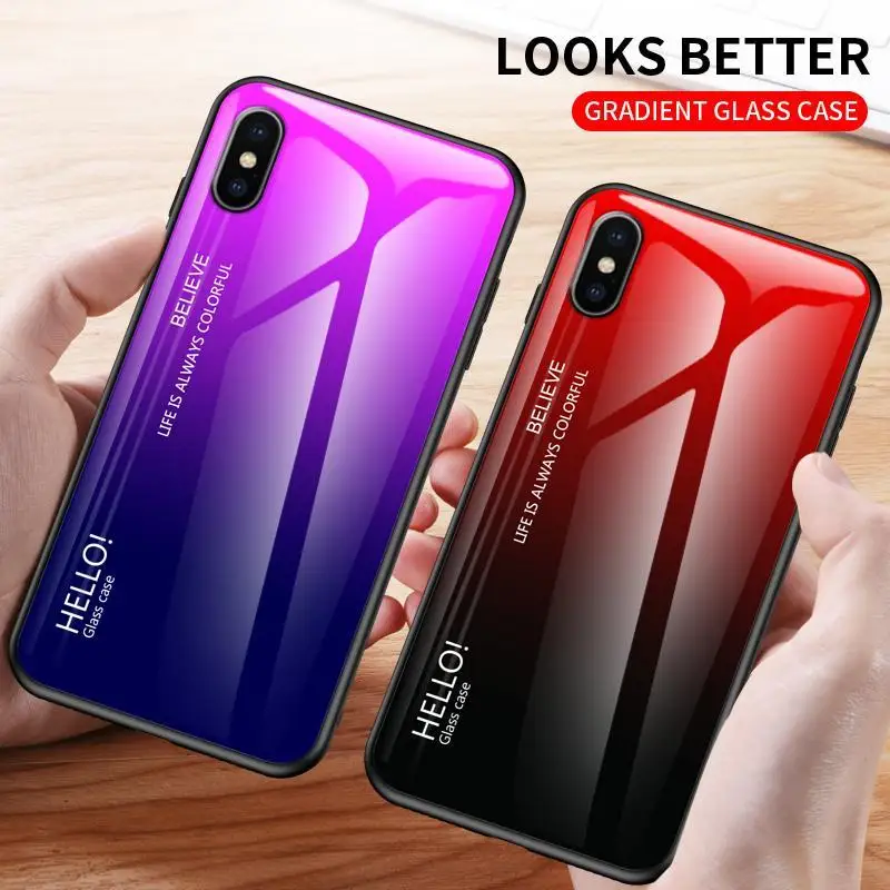 Gradient Tempered Glass Case For iphone 6 6S 7 8 Plus on the For iphone X XS XR XS Max Phone Cases Cover Protective Fundas Capa
Gradient Tempered Glass Case For iphone 6 6S 7 8 Plus on the For iphone X XS XR XS Max Phone Cases Cover Protective Fundas Capa