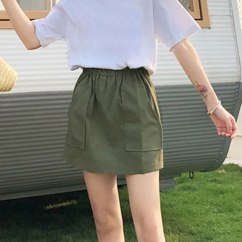 Summer High Street Skirt Women High Waist Pocket Tooling Skirt Fashion Vintage Thin Skirt A-Line Skirt
Summer High Street Skirt Women High Waist Pocket Tooling Skirt Fashion Vintage Thin Skirt A-Line Skirt