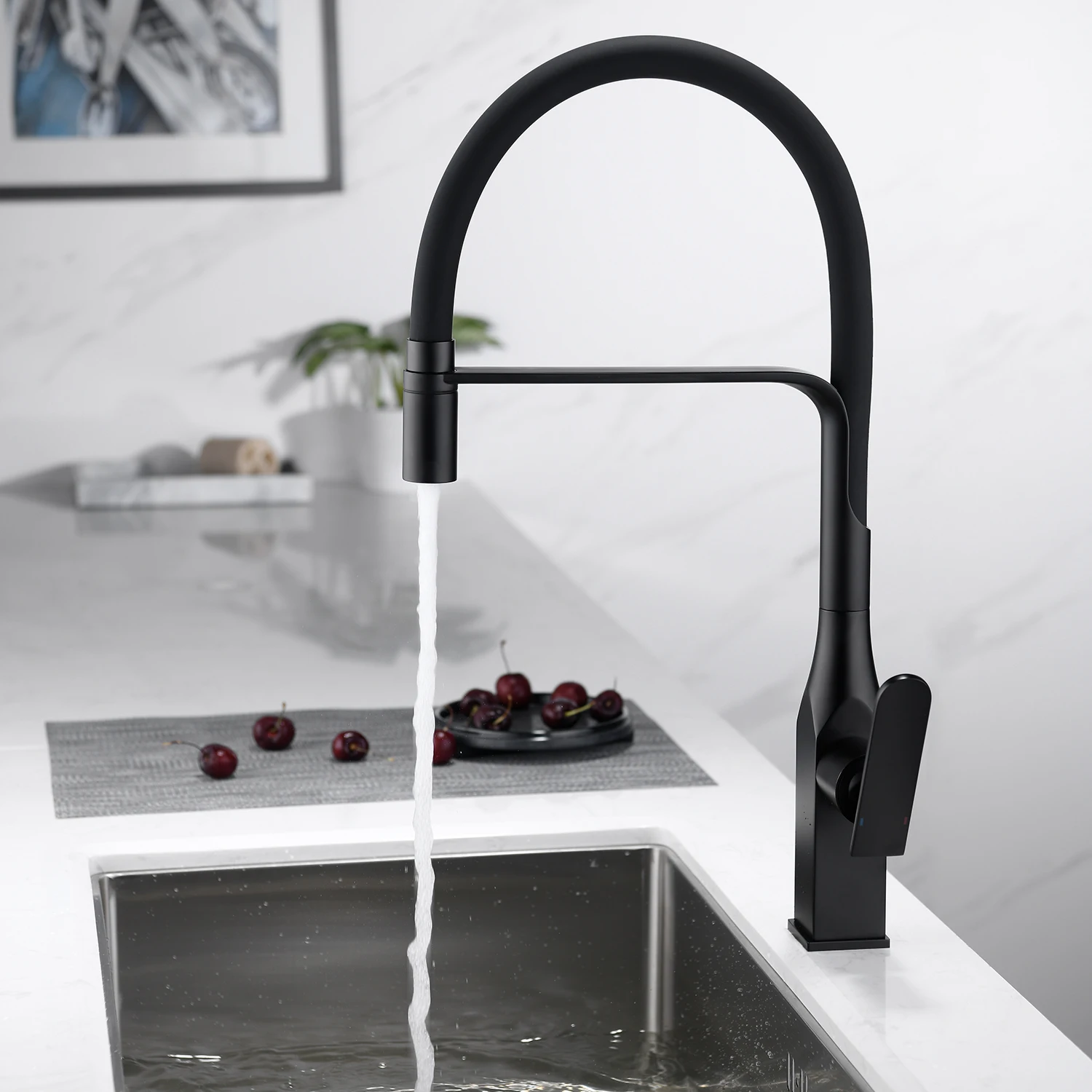 Single Handle Kitchen Faucets Silicone Hose High Arc Bathroom Basin Sink Faucets Ceramic Valve 360 Degree Swivel Water Tap
Single Handle Kitchen Faucets Silicone Hose High Arc Bathroom Basin Sink Faucets Ceramic Valve 360 Degree Swivel Water Tap