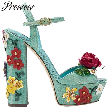 Prowow New Runway Fashion Chick Design Sexy Platoform Summer Sandals Platform Ross Emblishment Chunky Heel HIgh Heel Sandals
Prowow New Runway Fashion Chick Design Sexy Platoform Summer Sandals Platform Ross Emblishment Chunky Heel HIgh Heel Sandals
