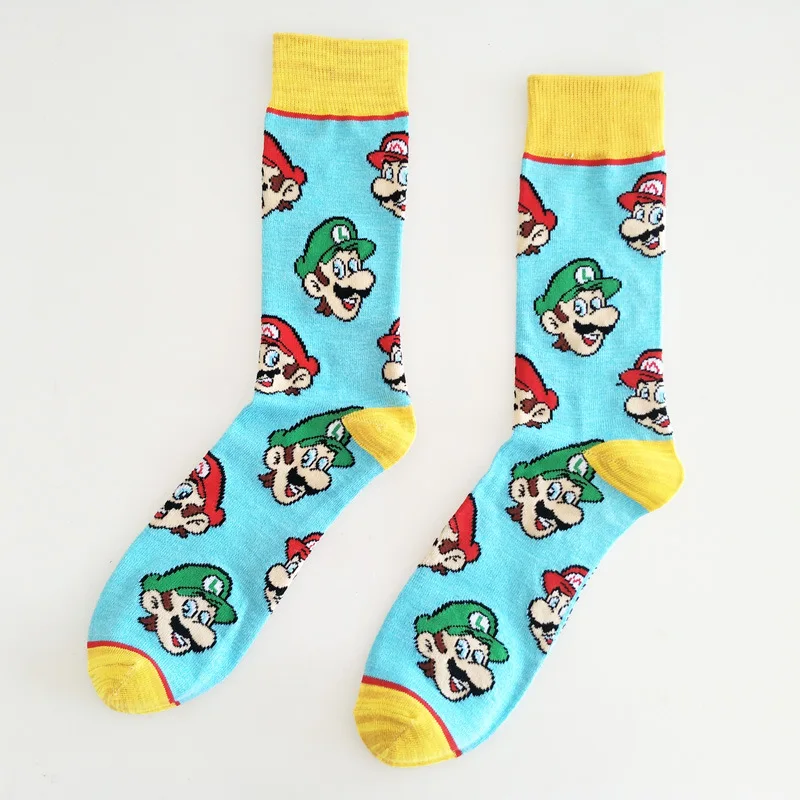 Game Super Mario Bros print socks Luigi cute fun cartoon men cotton sock sporting casual breathable Absorb sweat soft comfort 
Game Super Mario Bros print socks Luigi cute fun cartoon men cotton sock sporting casual breathable Absorb sweat soft comfort