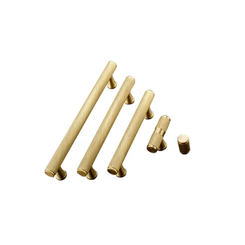 Gold Knurled/Textured simple kitchen cabinet knobs and handles Drawer Pulls Bedroom Knobs Brass T Bar Cabinet Hardware 
Gold Knurled/Textured simple kitchen cabinet knobs and handles Drawer Pulls Bedroom Knobs Brass T Bar Cabinet Hardware