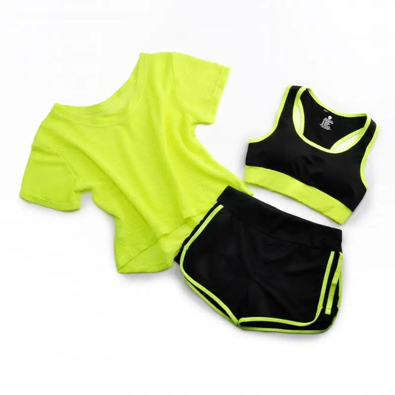Tops Women's Running Fitness Suit Summer Large Size Network Sports Dacron Three-piece Set Quick-Drying Thinner Pants Yoga Clothe
Tops Women's Running Fitness Suit Summer Large Size Network Sports Dacron Three-piece Set Quick-Drying Thinner Pants Yoga Clothe