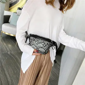 Women Chest Shoulder Bag Serpentine Printing Splicing PU Leather Fanny Waist Pack Ladies Bag for Vacation and Travel
Women Chest Shoulder Bag Serpentine Printing Splicing PU Leather Fanny Waist Pack Ladies Bag for Vacation and Travel