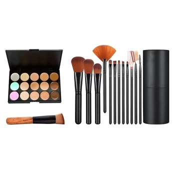 15 Color Camouflage Concealer Make Up Cream Palette with Brush with 12Pcs Makeup Brushes Set
15 Color Camouflage Concealer Make Up Cream Palette with Brush with 12Pcs Makeup Brushes Set