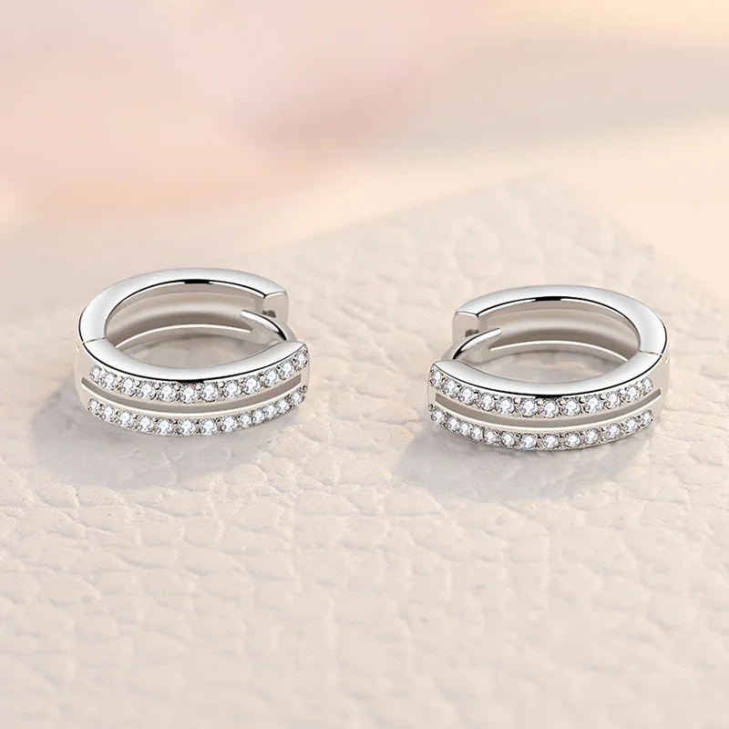 LByzHan – boucles d'oreilles rondes en argent Sterling 100% 925 pour femmes, fabrication de bijoux, cadeau de mariage, fiançailles, E024 5