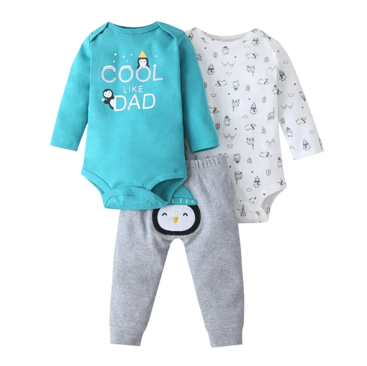 Комплект одежды из 3 предметов для новорожденных и маленьких мальчиков девочек