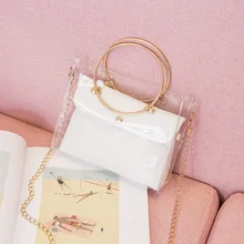 2020 Design Luxury Handbag Women Transparent Bucket Bag Clear PVC Jelly Small Shoulder Bag Female Chain Crossbody Messenger Bags
2020 Design Luxury Handbag Women Transparent Bucket Bag Clear PVC Jelly Small Shoulder Bag Female Chain Crossbody Messenger Bags