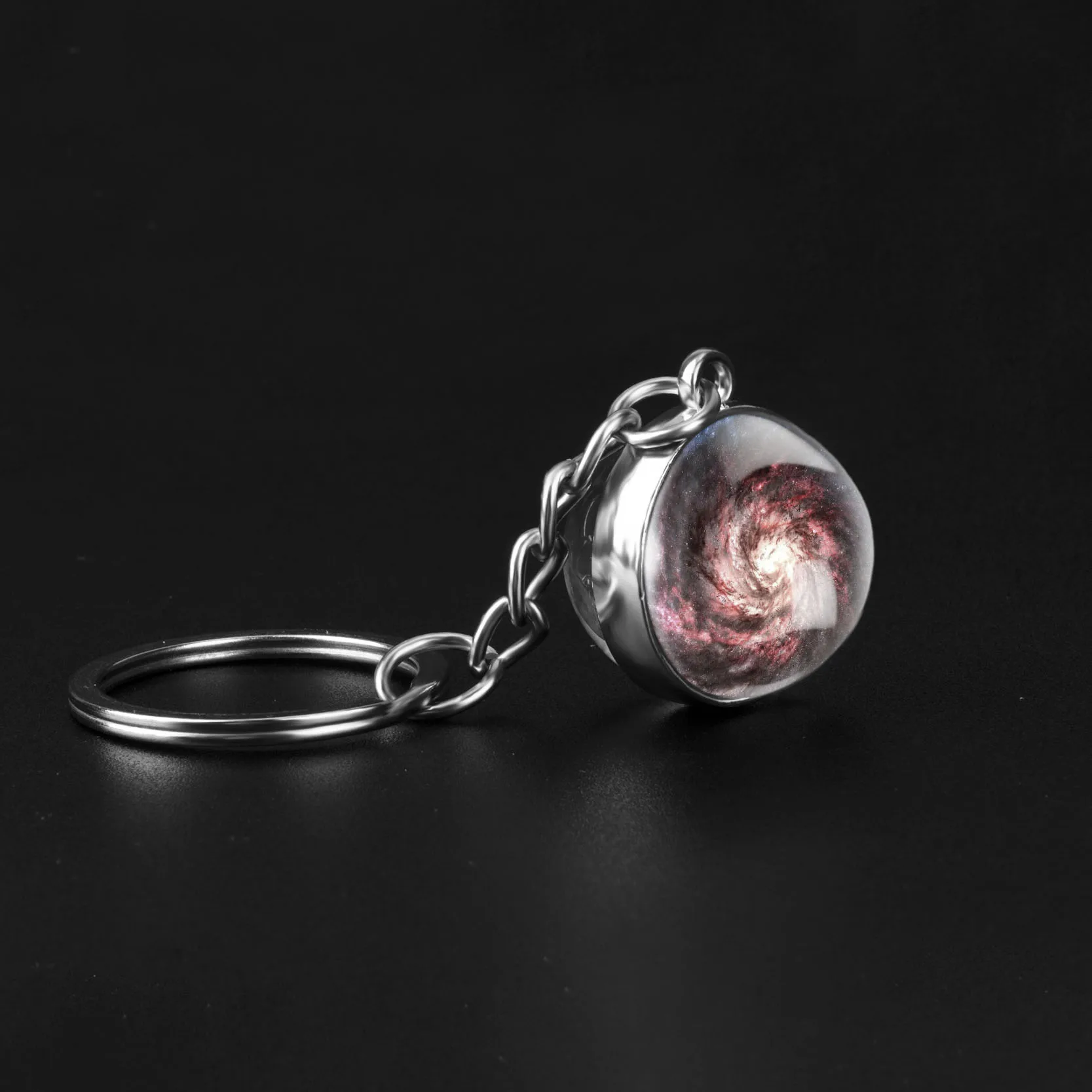Brelok-piłeczka z dwustronnym szkłem Galaxy Universe - handmade, wisiorek planeta, mgławica - biżuteria prezent - Wianko - 13