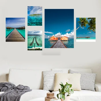 Maldives Landscape Combination Paintings For Bedroom Wall Art Home Decor Picture Canvas Painting Calligraphy For Living Room
Maldives Landscape Combination Paintings For Bedroom Wall Art Home Decor Picture Canvas Painting Calligraphy For Living Room
