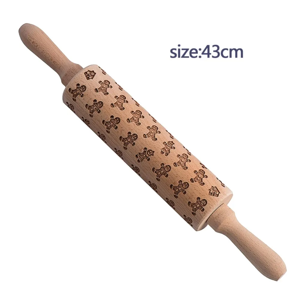 DIY Christmas Wooden Rolling Pin Engraved Embossing With Classic Christmas Symbols For Waffles Pizza Cookies
DIY Christmas Wooden Rolling Pin Engraved Embossing With Classic Christmas Symbols For Waffles Pizza Cookies