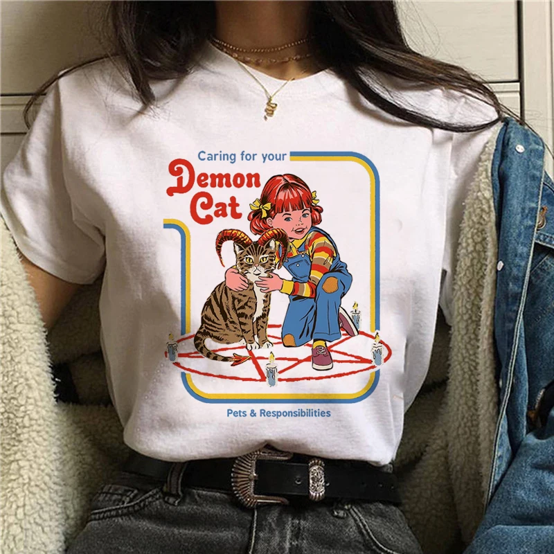 2020 Satan Horror T Shirt Women Demon Death Scary Devil Funny T-shirt Satanism Alien Grim Reaper Satanist Graphic TShirts Female 2020 Satan Horror T Shirt Women Demon Death Scary Devil Funny T-shirt Satanism Alien Grim Reaper Satanist Graphic TShirts Female
