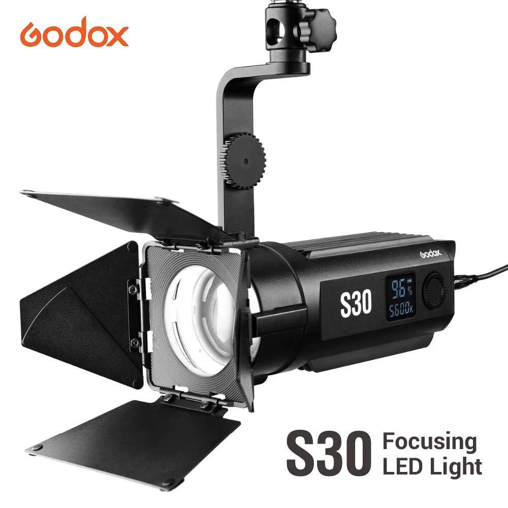 Godox S30 30W LED Video Light 5600K Focusing Led Light Adjusted Focus Photography Lighting
Godox S30 30W LED Video Light 5600K Focusing Led Light Adjusted Focus Photography Lighting