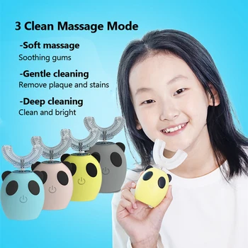 U-shaped Kids Sonic Electric Toothbrush Cold Light Gel Silicon Ultrasonic Tooth Brush Cartoon Pattern Children 3-15 Years Old
U-shaped Kids Sonic Electric Toothbrush Cold Light Gel Silicon Ultrasonic Tooth Brush Cartoon Pattern Children 3-15 Years Old
