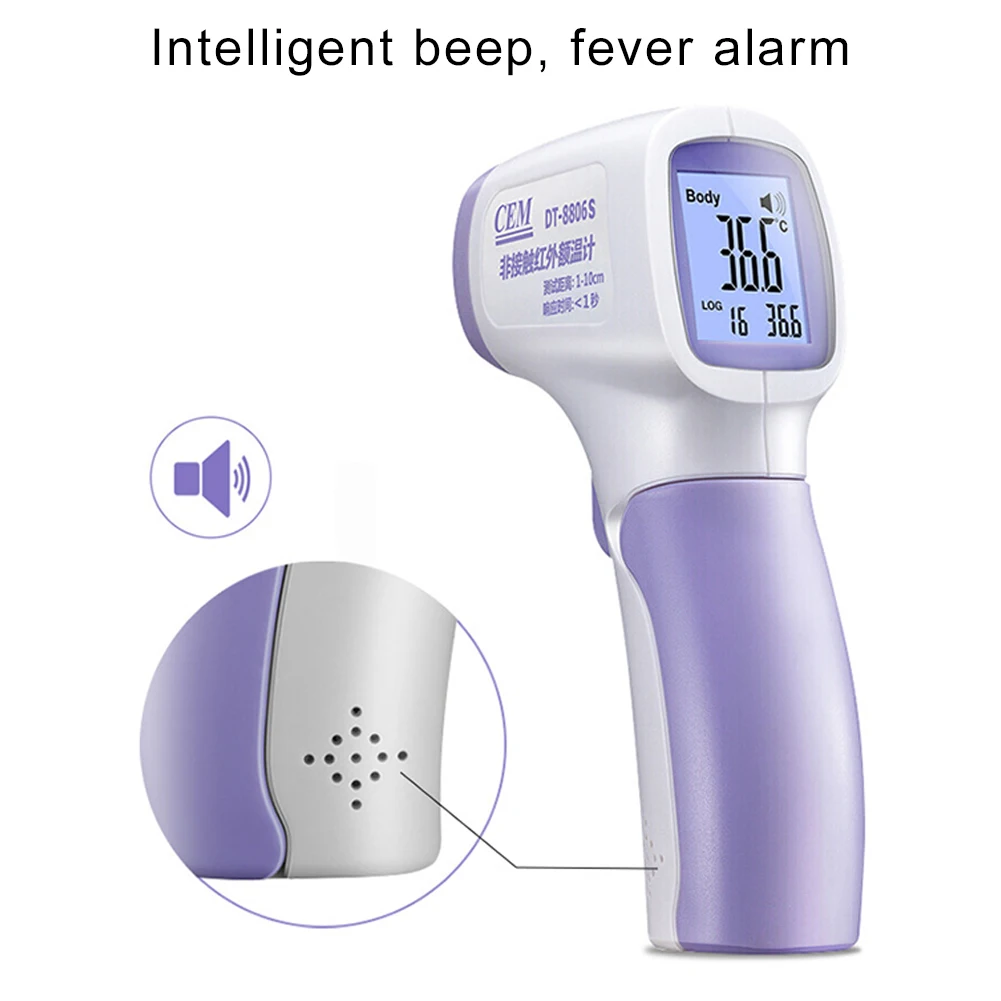 DT-8806S infrared thermometer non-contact forehead gun temperature measuring instrument digital display thermometer
DT-8806S infrared thermometer non-contact forehead gun temperature measuring instrument digital display thermometer