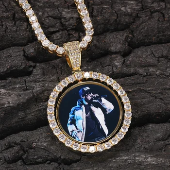 Custom Photo Frame Memory Medallions Men Women Lovers Rotatable Spinner Pendants Necklace Bling Iced Out Hip Hop Rapper Jewelry
Custom Photo Frame Memory Medallions Men Women Lovers Rotatable Spinner Pendants Necklace Bling Iced Out Hip Hop Rapper Jewelry