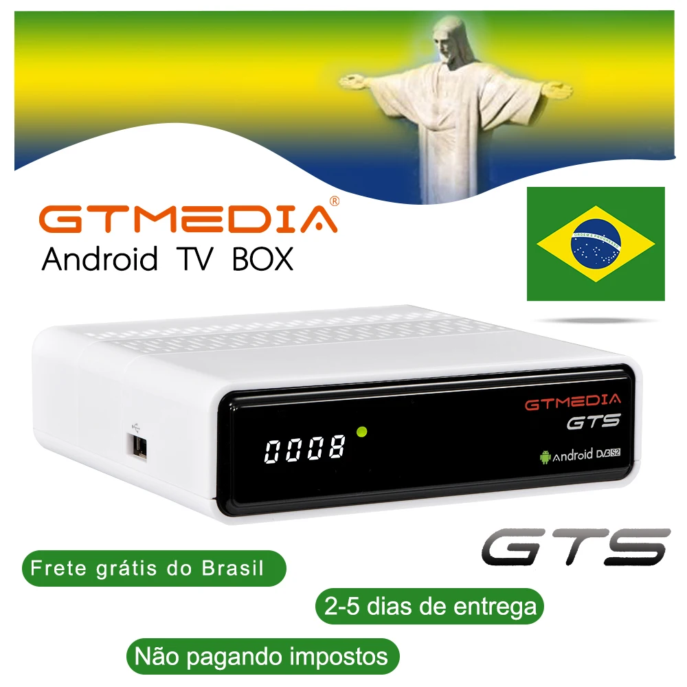 Brazil GTMEDIA GTS Android Box Decoder Smart TV Box Android 6.0 2GB 8GB H.265 4K Wifi Netflix Youtube receptor Set top Box
Brazil GTMEDIA GTS Android Box Decoder Smart TV Box Android 6.0 2GB 8GB H.265 4K Wifi Netflix Youtube receptor Set top Box