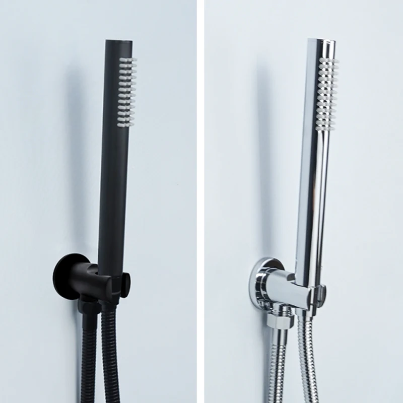Chrome Matt Black Handshower Head 150cm Stainless Steel Shower Hose Brass Bracket Shower Head Wall Mounted Shower Accessories
Chrome Matt Black Handshower Head 150cm Stainless Steel Shower Hose Brass Bracket Shower Head Wall Mounted Shower Accessories
