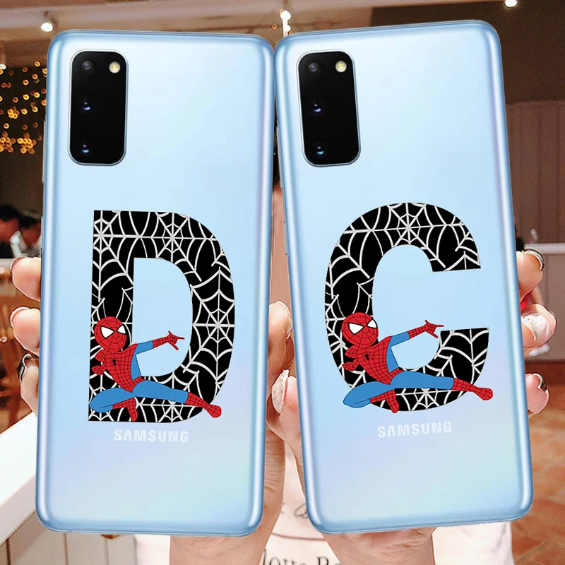 Custom name combination alphabet Spider-Man DC Marvel Clear Soft TPU phone cover case for Samsung S20Ultra S8 S9 S10 S20Plus S7
Custom name combination alphabet Spider-Man DC Marvel Clear Soft TPU phone cover case for Samsung S20Ultra S8 S9 S10 S20Plus S7