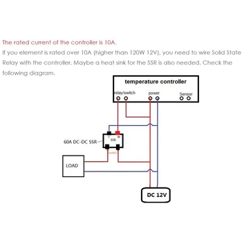 DC 12V Fahrenheit Digital Temperature Controller 10A 1 Relays with Round Sensor HFing
DC 12V Fahrenheit Digital Temperature Controller 10A 1 Relays with Round Sensor HFing