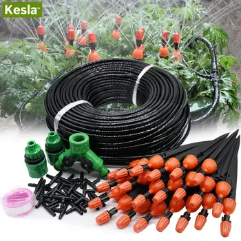 KESLA 30M Micro Drip Irrigation Garden Watering System Adjustable Automatic Kits Spray Cooling Potted Lawn Yard Tap Connector
KESLA 30M Micro Drip Irrigation Garden Watering System Adjustable Automatic Kits Spray Cooling Potted Lawn Yard Tap Connector