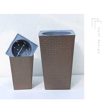 Brick Pattern Flowerpot Imitation Metal Plastic Flower Pot Square And Tall Type For Gardening Potted Plants J99Store
Brick Pattern Flowerpot Imitation Metal Plastic Flower Pot Square And Tall Type For Gardening Potted Plants J99Store