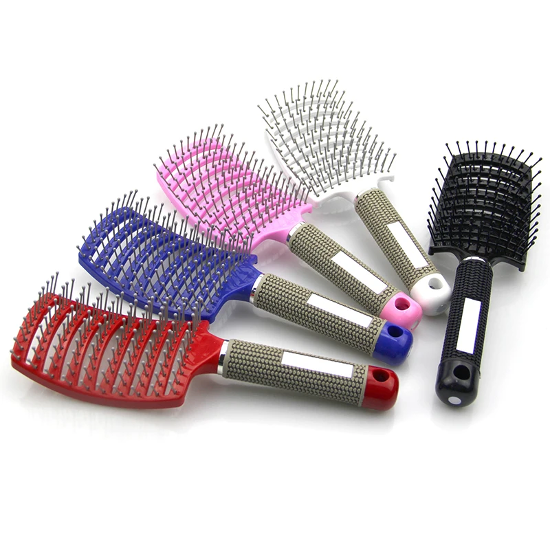 Description Picture 2 of itemCurved Vented Professional Detangling Comb Portable Home Massage Hair Brush Styling Tools Fast Drying Barber Hairdressing Salon