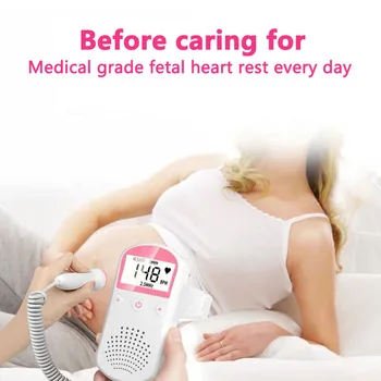 Baby Heartbeat Monitor Self-check Portable Travel Ultrasonic 2.5MHz Probe Detector Pregancy Prenatal Fetal Doppler LCD Display
Baby Heartbeat Monitor Self-check Portable Travel Ultrasonic 2.5MHz Probe Detector Pregancy Prenatal Fetal Doppler LCD Display