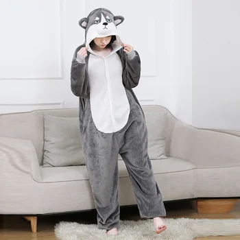 Gray husky animal one-piece onesie women pajamas cartoon man autumn and winter long-sleeved home clothes lovers play cosplay
Gray husky animal one-piece onesie women pajamas cartoon man autumn and winter long-sleeved home clothes lovers play cosplay