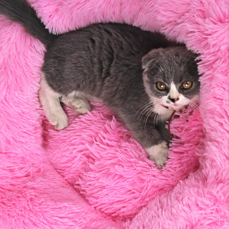 Round Cat Bed Small Doughnuts Pet Nest House Soft Shaggy Sofa For Small Medium Large Dog Pet Basket
Round Cat Bed Small Doughnuts Pet Nest House Soft Shaggy Sofa For Small Medium Large Dog Pet Basket