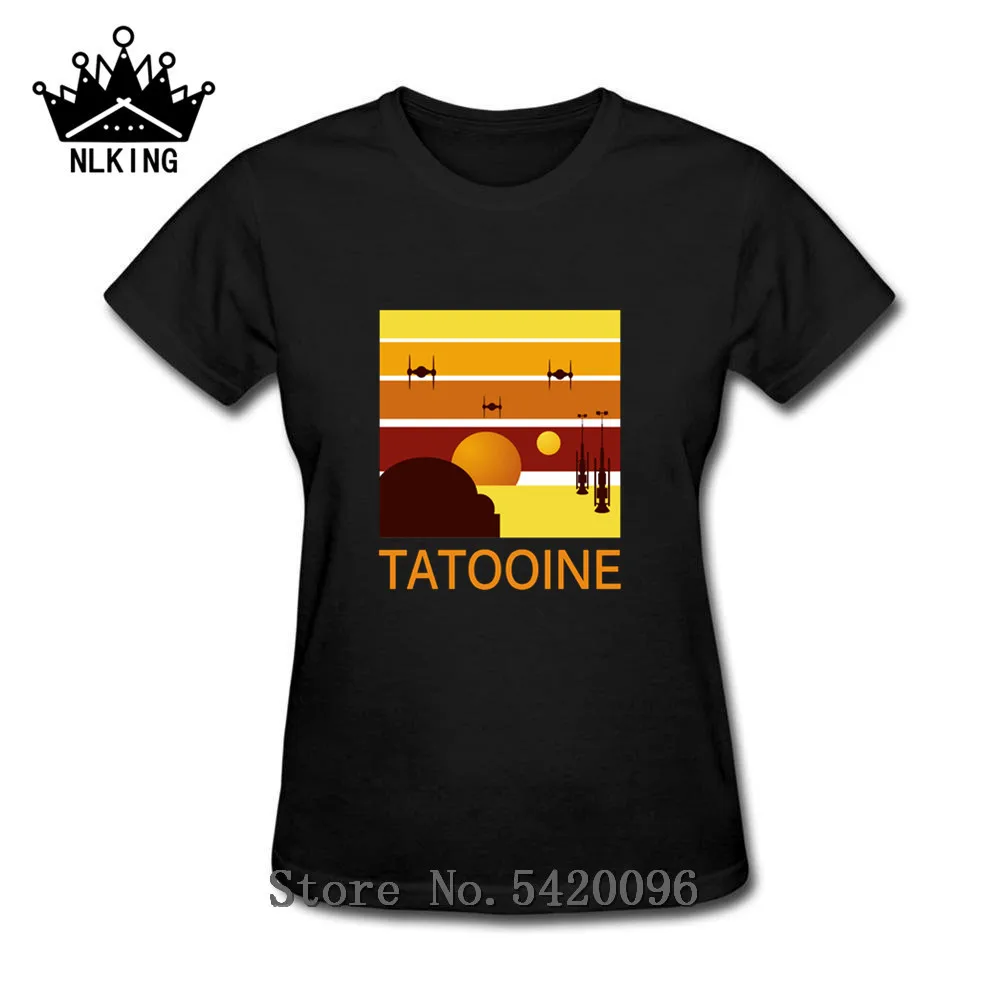 Футболка Star Tatooine Wars женская футболка с круглым вырезом и коротким рукавом из