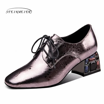 New Shallow Women Pumps Genuine Leather High Heels Office Dancing Shoes Woman Spring Autumn Lace Up Classic Shoes Steinmeier 
New Shallow Women Pumps Genuine Leather High Heels Office Dancing Shoes Woman Spring Autumn Lace Up Classic Shoes Steinmeier