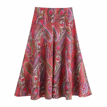 Autumn 2019 women's wear new retro twill print high waistband buttocks mid-long pendulum hemisphere skirt 08477232330
Autumn 2019 women's wear new retro twill print high waistband buttocks mid-long pendulum hemisphere skirt 08477232330