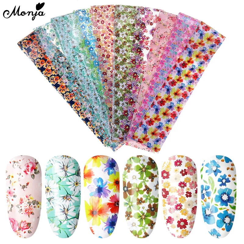 Monja 10 Rolls/Box Nail Art Starry Sky Stickers Flower Mixed Style Pattern Design DIY Transfer Nail Foils Manicure Decorations
Monja 10 Rolls/Box Nail Art Starry Sky Stickers Flower Mixed Style Pattern Design DIY Transfer Nail Foils Manicure Decorations