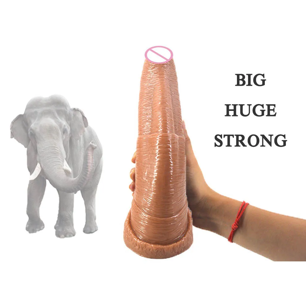 

Soft Glue Four Colors Huge 8cm Super Thick 27cm Super Long Anal Plug Phallus Elephant Penile Female Masturbation Dildo -40