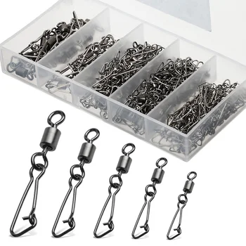 DONQL 100Pcs/Box Swivels Fishing Connector 4# 6# 8# 10# 12# Stainless Steel Barrel Rolling Connector Fishhook Lure Accessories
DONQL 100Pcs/Box Swivels Fishing Connector 4# 6# 8# 10# 12# Stainless Steel Barrel Rolling Connector Fishhook Lure Accessories