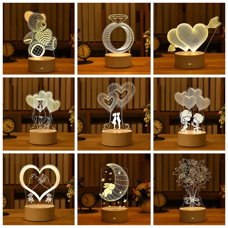 3D Night Light Desktop Night Light New Year Gift Valentine's Day Decoration Bedroom Bedside Table Lamp Easter Decoration
3D Night Light Desktop Night Light New Year Gift Valentine's Day Decoration Bedroom Bedside Table Lamp Easter Decoration