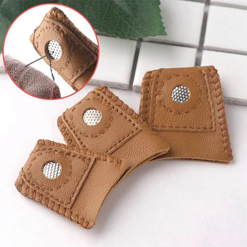 2Pcs New Needlework Handmade Patchwork Faux Leather Thimble Finger Sets Metal Tip DIY Hand Needlework Cross Stitch Sewing Tools
2Pcs New Needlework Handmade Patchwork Faux Leather Thimble Finger Sets Metal Tip DIY Hand Needlework Cross Stitch Sewing Tools